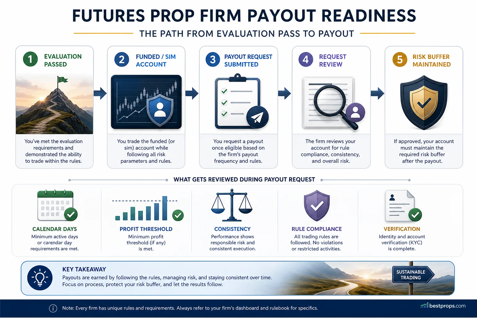 Payout flow image for prop firm readiness