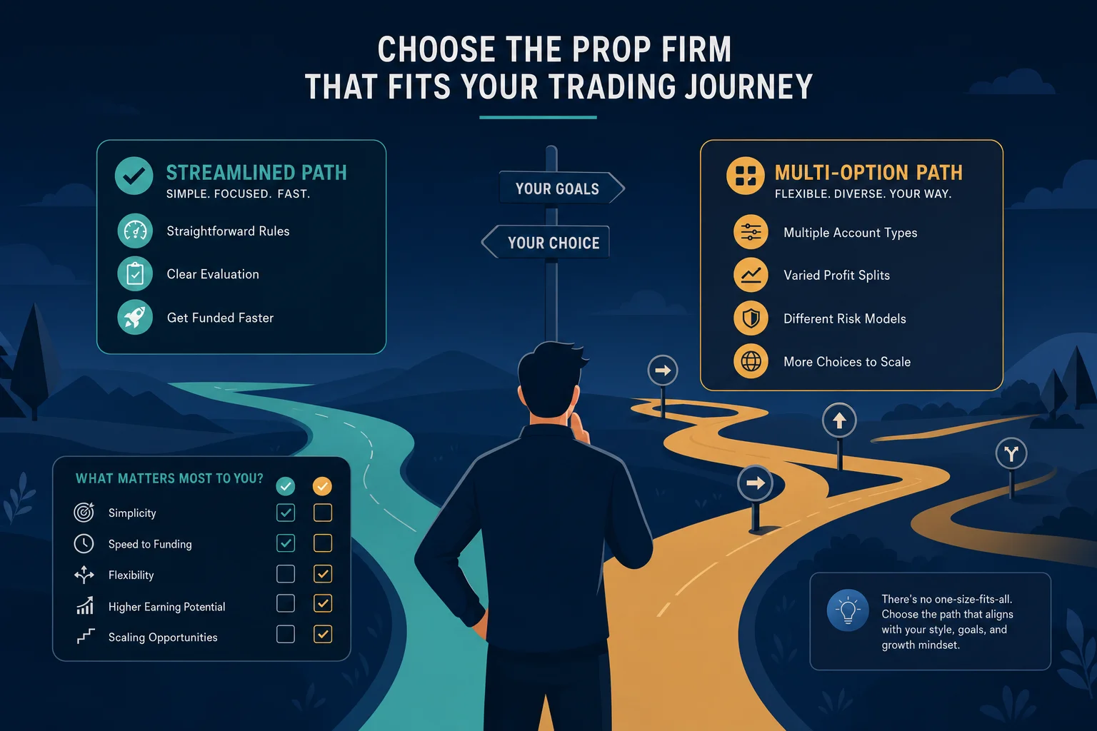 Choosing between OneFunded and FundedNext by trading style