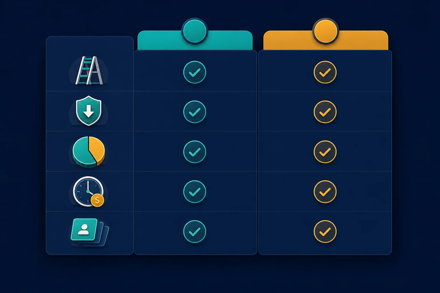 Side-by-side comparison concept of Take Profit Trader and Apex Trader Funding prop firm features