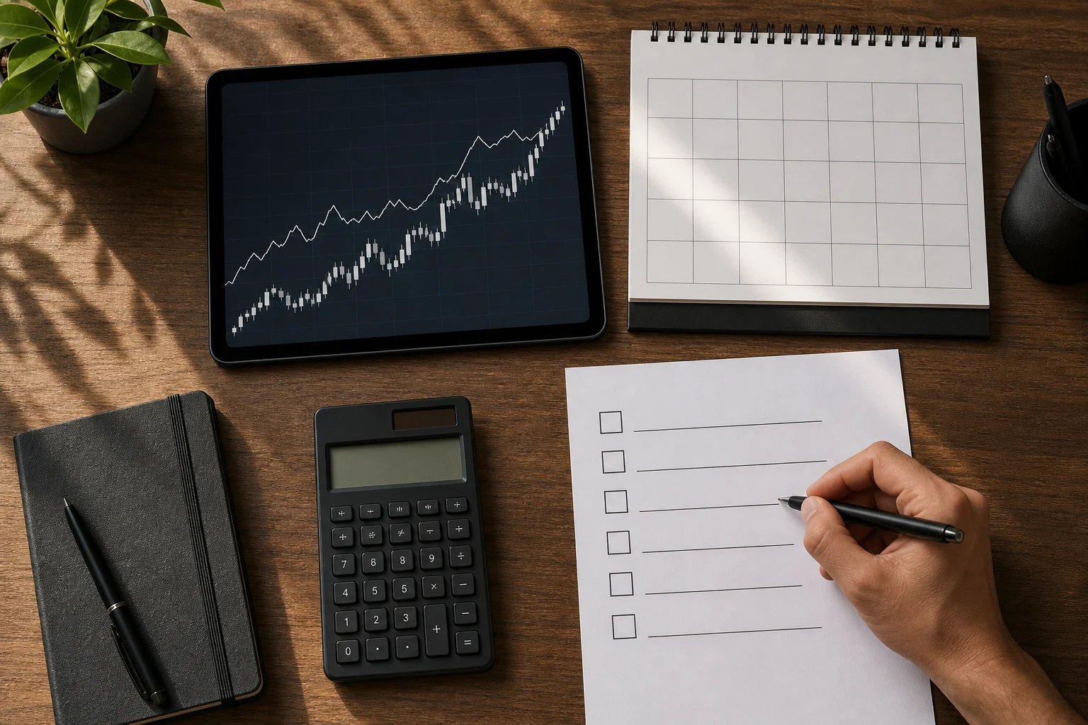 Calendar and checklist used to review futures prop firm payout eligibility rules