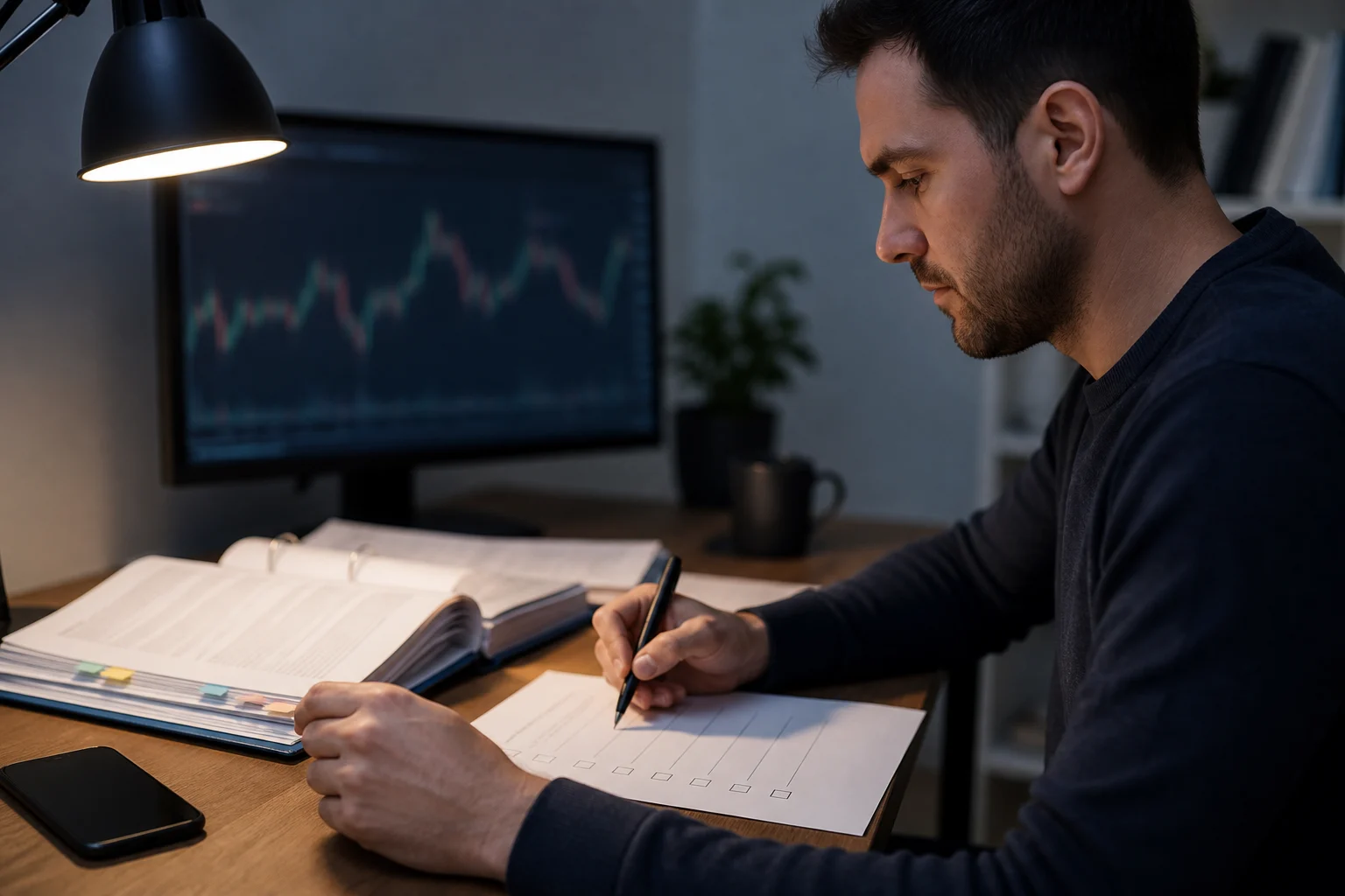 Trader checking prop firm terms against a due diligence checklist
