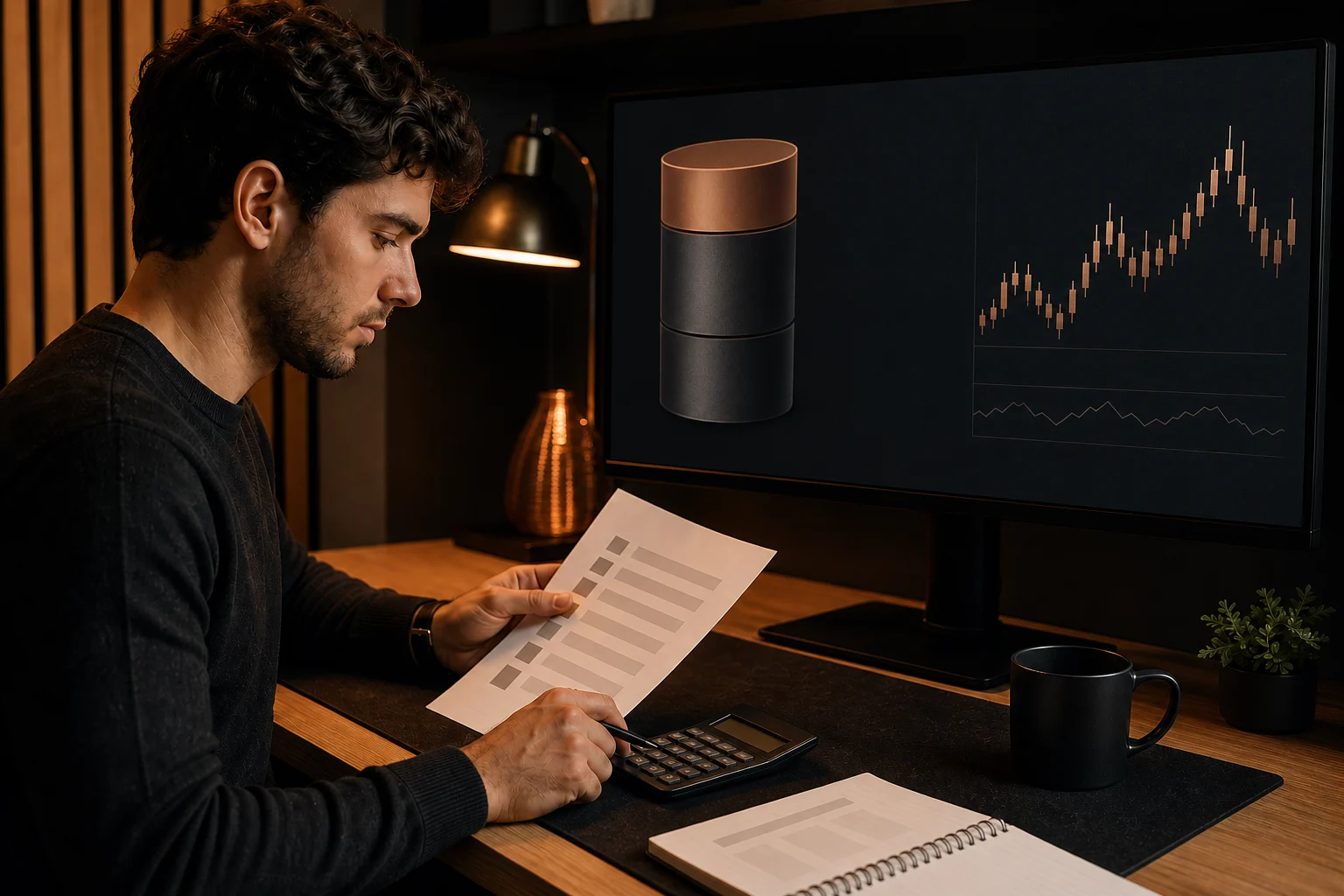 Trader reviewing payout eligibility and account buffer risk before a withdrawal