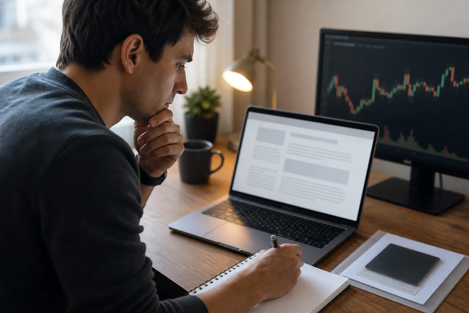 Trader reviewing privacy information before sharing KYC documents
