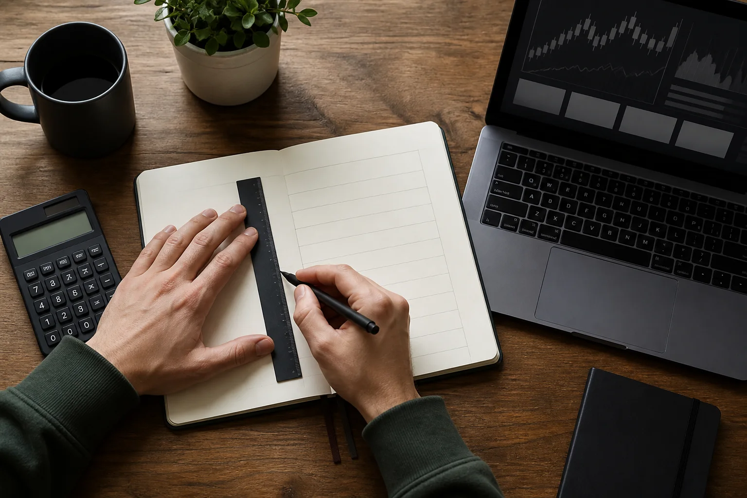 Trader organizing a prop firm challenge rule audit at a desk