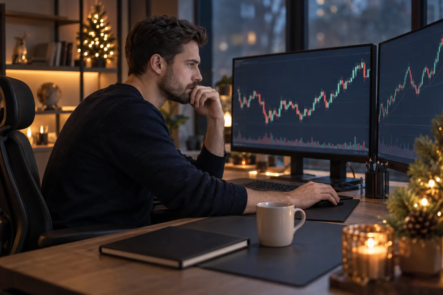 Best prop firm holiday deals compared at a trader desk before the holiday break