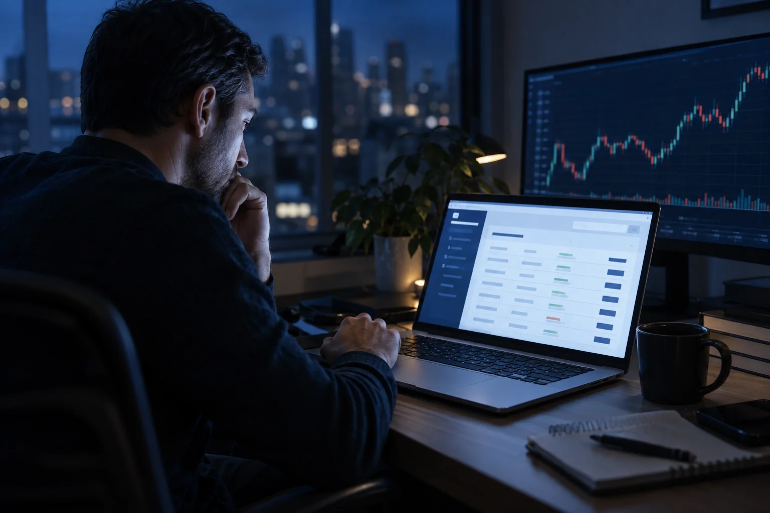 A trader checking a prop firm's regulatory claim against a public regulator register late at night