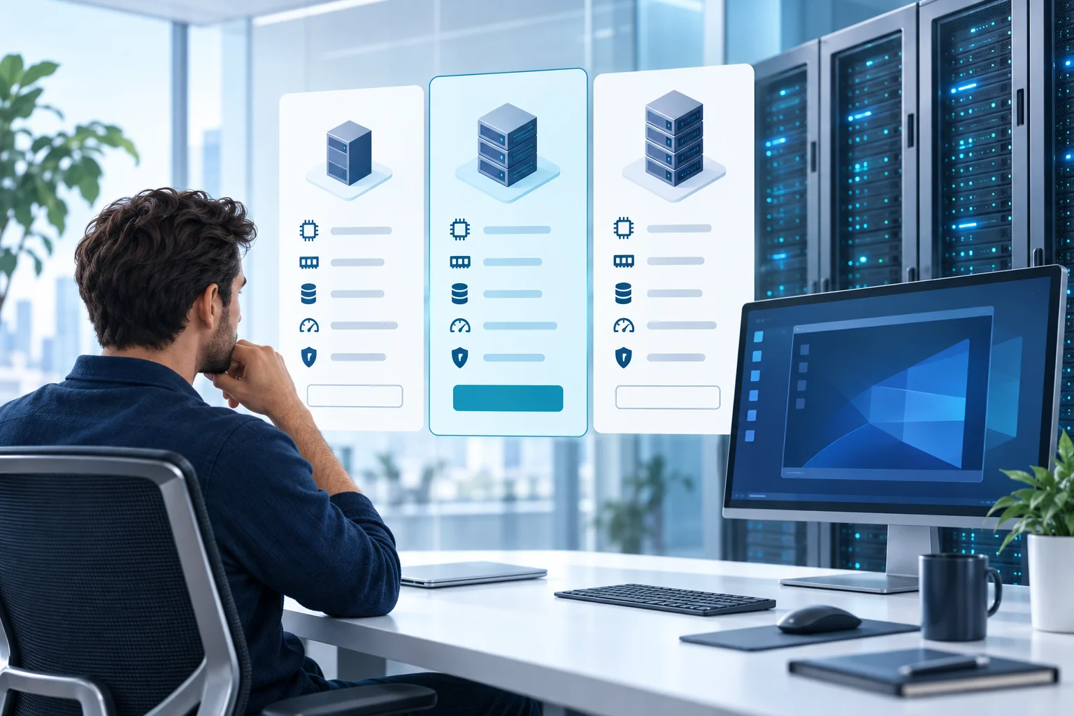 Best VPS Providers for Prop Firm Traders generic trader comparing Windows hosting plans